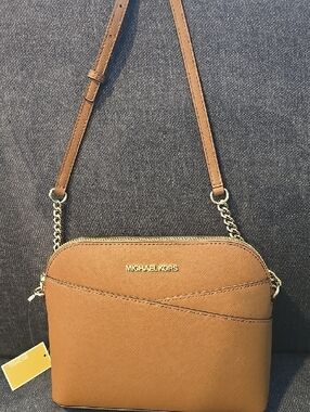 NWT Michael Kors Cognac Brown Crossbody with Goldtone  Hardware